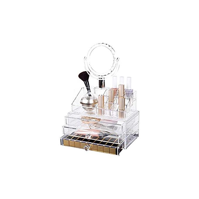 Generic Boite De Rangement Cosmetique Et Bijoux De 4 Tiroirs Avec
