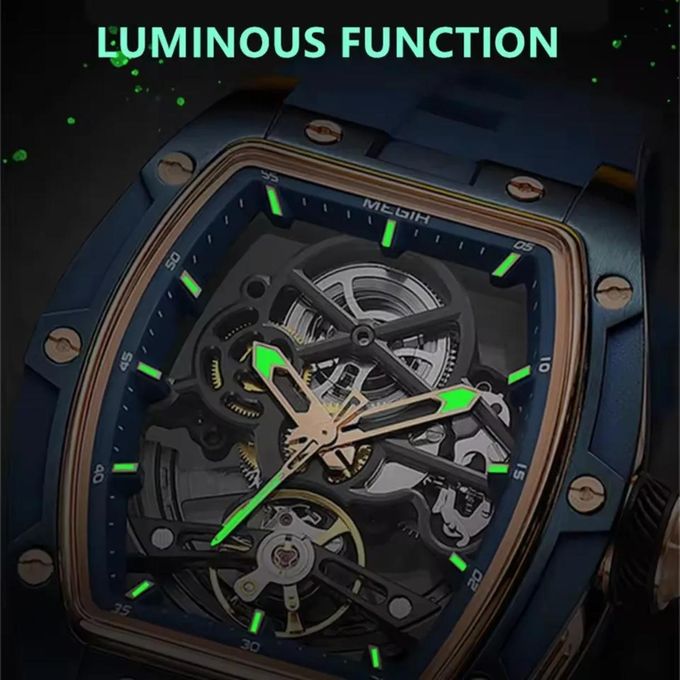 Megir Montre Homme ,Montre De Luxe à Quartz En Silicone — free download