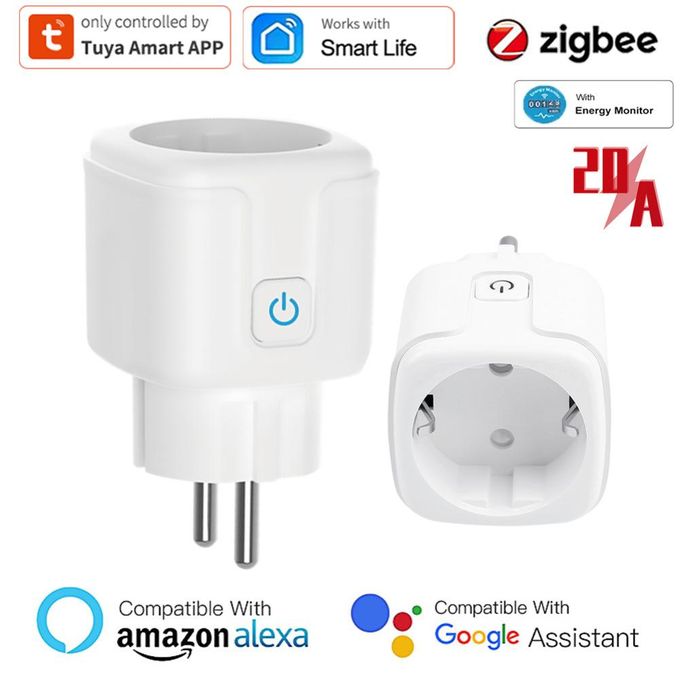 Adaptateur de prise WiFi Smart Life, télécommande vocale, prise