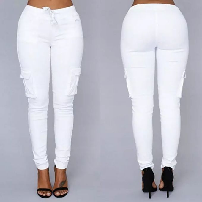 Generic Pantalon Chasseur Blanc Pour Femme - Prix pas cher | Jumia CI