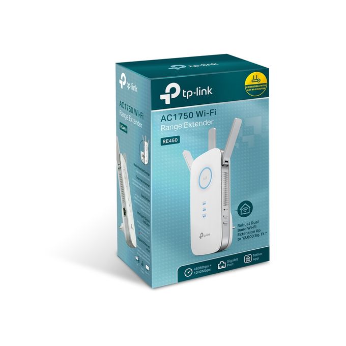 RE450, Répéteur WiFi / Point d'accès WiFi 5 bi-bande (AC1750 Mbps)