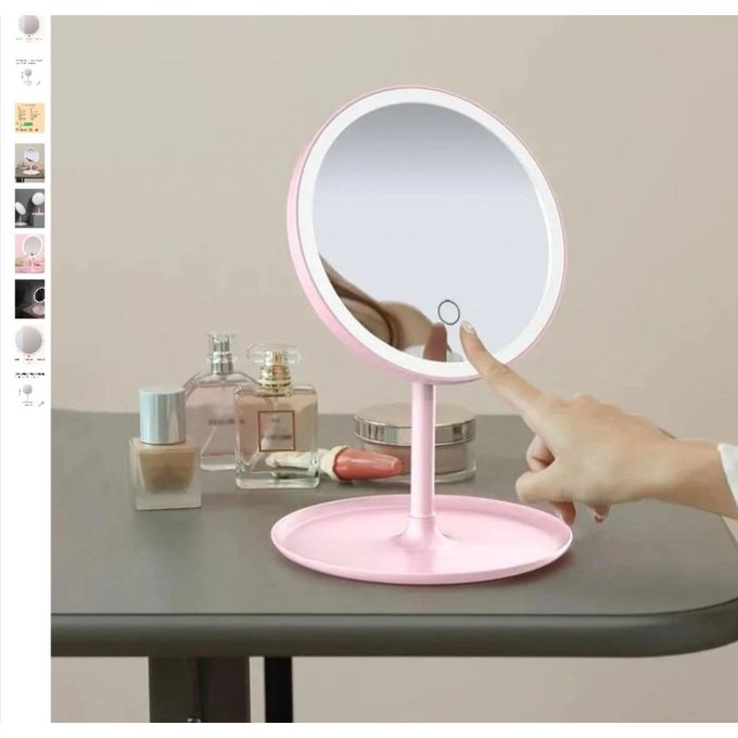 FSSTUD Miroir de Maquillage de Table Wave - Miroir de Bureau Pliable - Joli Miroir de Maquillage de Voyage - Miroir de Vanité Pliable - Miroir de Bureau Esthétique - Petits Miroirs