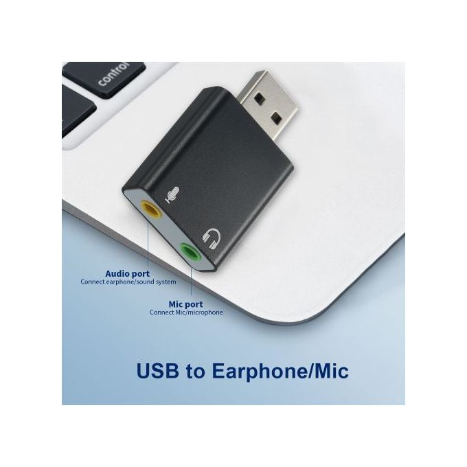 7.1 Carte son USB externe USB pour la prise casque 3,5 mm Mic-Phone  Adaptateur audio Carte son pour Mac Win Compter Android Linux - Chine Carte  son et carte son USB prix