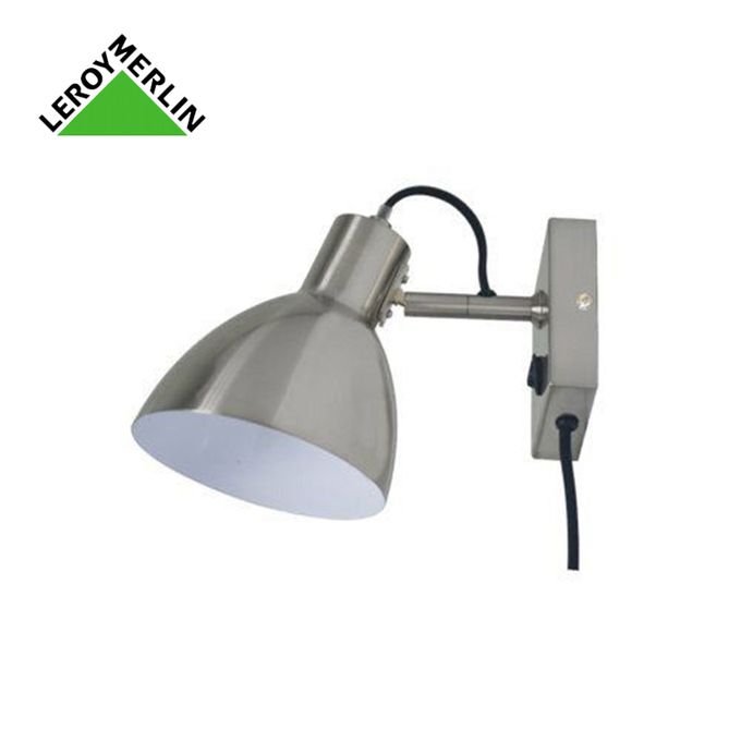 Leroy Merlin Applique Spot Metal Avec Interrupteur Haut 17 5cm