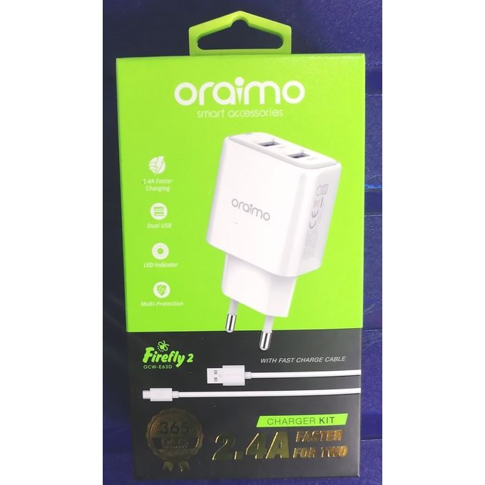 CHARGEUR AUTOMOBILE UNIVERSEL 2 ENTREE USB ORAIMO