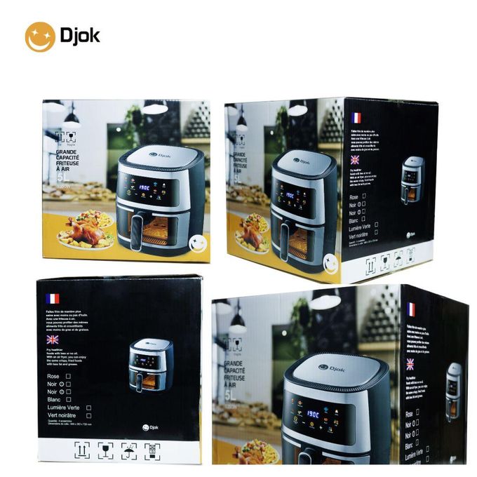 Friteuse Sans Huile 5,5L Xxl Avec 100 Recettes,Une Touche Écran Tactile