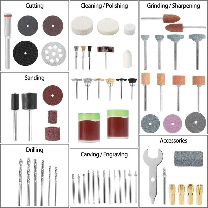 KIT ROUE DE coupe pour outils rotatifs 62 pièces ensemble avec disques