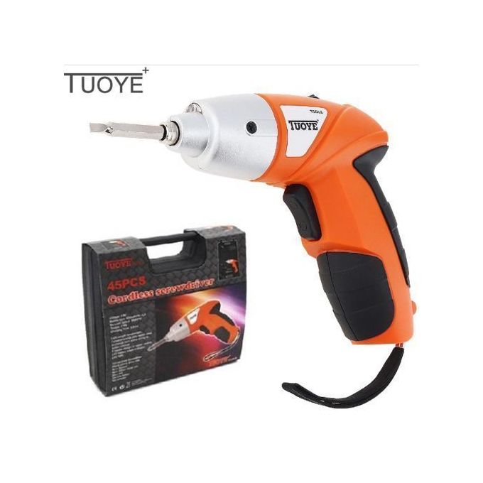 TUOYE TOOLS Tournevis Électrique 45Pcs - Orange/Noir - Prix pas cher