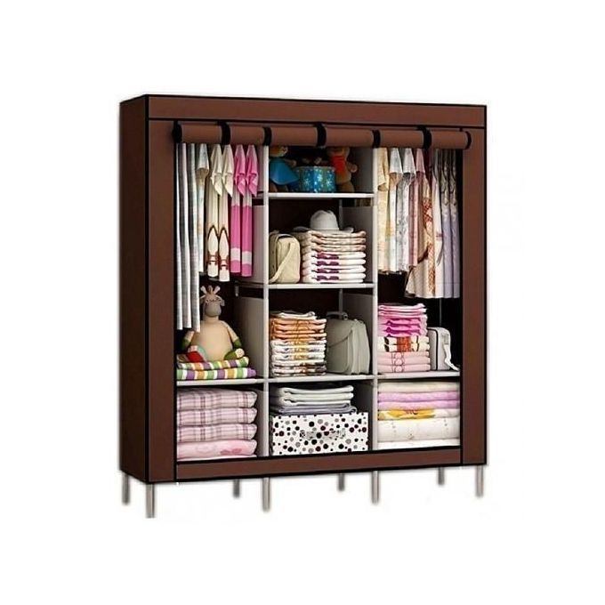 Wardrobe Armoire Penderie 2 Battants Mobile Housse Prix Pas Cher