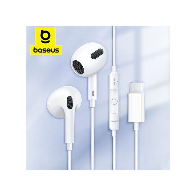 Baseus – écouteurs Filaires Intra-auriculaires C17 Type-c Avec Micro  Blanc-garantie 6 Mois - Prix pas cher