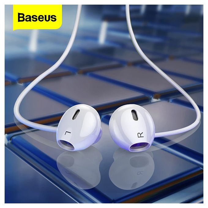 Ecouteurs filaire semi intra-auriculaires USB-C WAY blanc pas cher