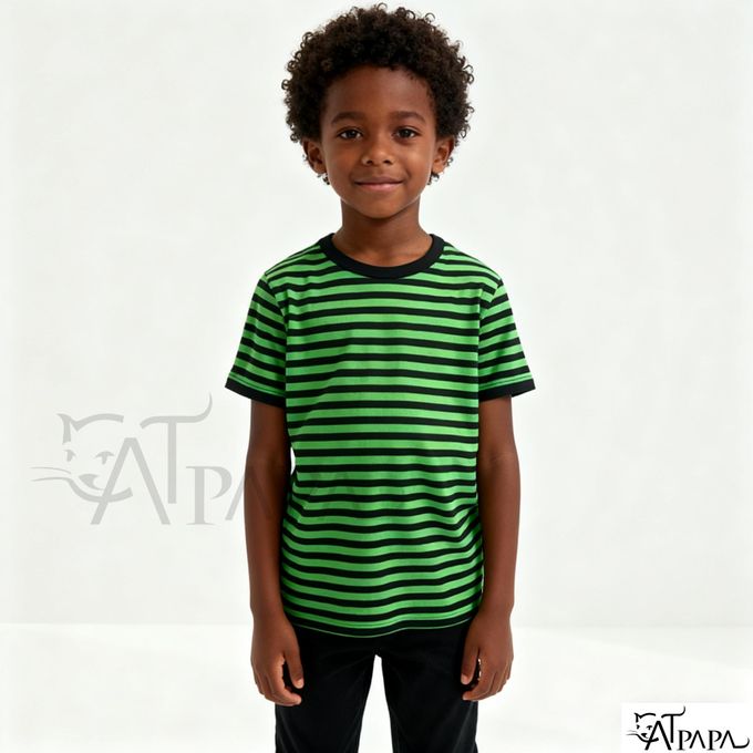T-shirt Rayé Vert Garçon Trespass 11-12 Ans - Séchage Rapide Sport