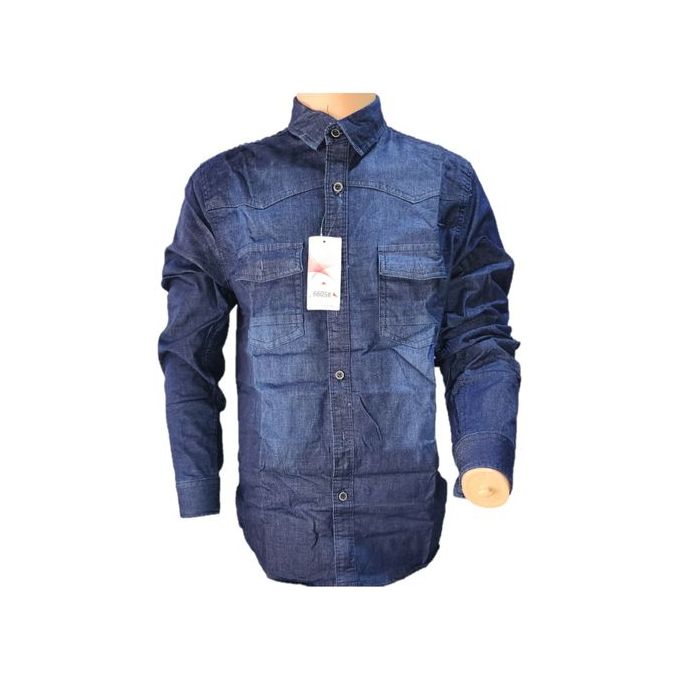 Fashion Chemise Jeans Manches Longues Bleu Prix pas cher Jumia CI