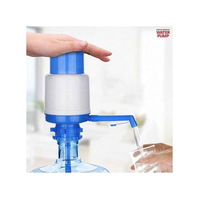 Pompe à eau potable manuelle, distributeur de pompe à eau manuel bleu avec  tube extra court et capuchon pour pompes à eau électriques, pompe à eau à  pression manuelle pour fontaine à