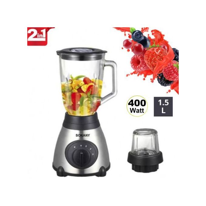 Mixeur blender solstar 1.5 litres 2 vitesses lames en acier 