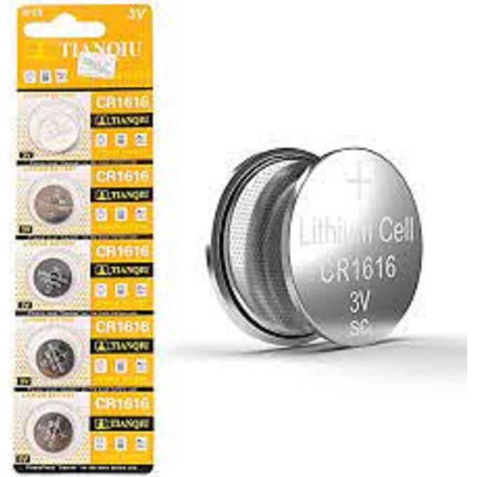 Pile bouton au lithium Camelion CR1616, 3 volts - 5 pièces