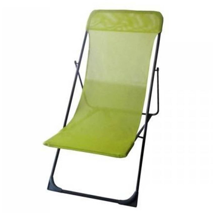 Leroy Merlin Chaise Longue Pliante  Pour Plage Et Jardin  Vert