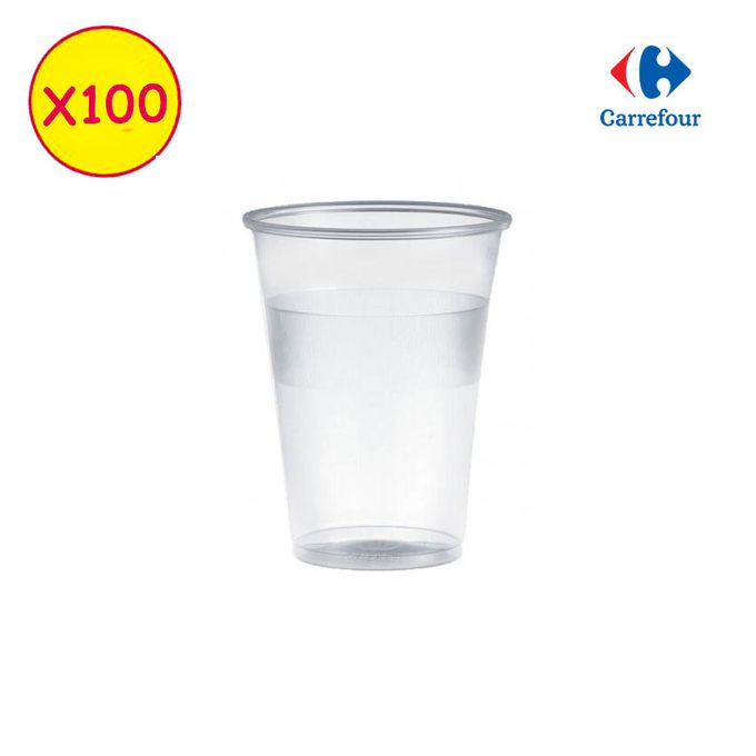 Gobelets en plastique - 0,30 L - Transparent STARPAK Lot de 100