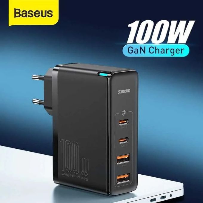 Baseus CHARGEUR GAN 100W + CABLE TYPE C Compatible Ordinateur