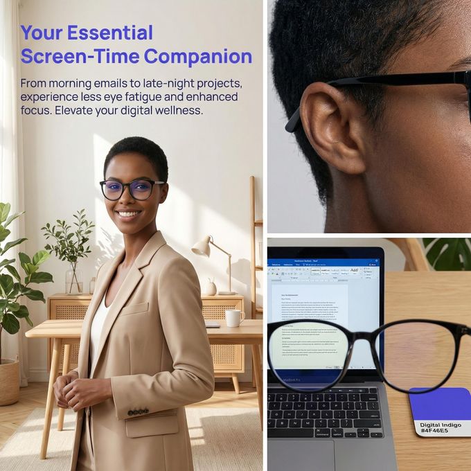 ACWOO Lot 4 Lunettes Anti Lumière Bleue – Protection UV400, Anti-Fatigue, Style Rétro Pour Écran & Jeux