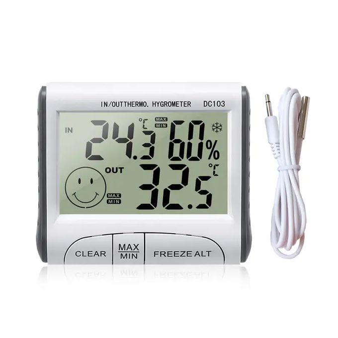 Thermomètre analogique intérieur Hygromètre Humidité Température Affichage  58mm Ménage