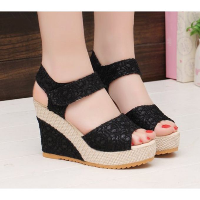 Fashion Mule Compens e Pour Femme Noir Prix pas cher Jumia CI
