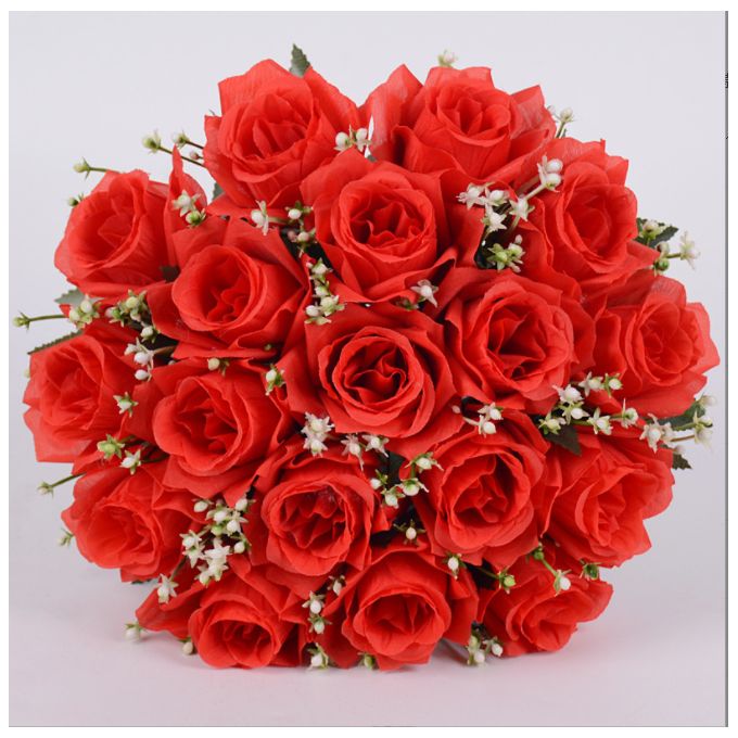 Generic Simulation Rose Bouquet Soie Fleur 18 Roses Mariage Salon Tenant  Fleur Décoration Fausse Fleur - Prix pas cher | Jumia CI