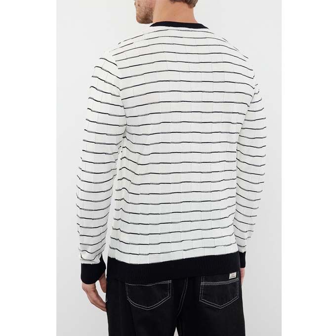 Pull Décontracté Casual Corner Rayé Argyle - Col Fourrure Lapin - Taille XS - Femme