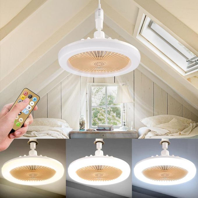 Ventilateur De Plafond 20  51 Cm  Avec éclairage LED - 7 Pales En ABS Moteur Cc 6 Vitesses Telecommande Pour Chambresalon 87877816