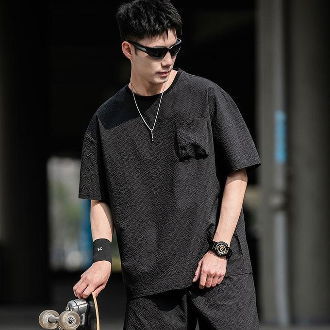 Fashion T-shirt oversize pour homme à texture “bubble”