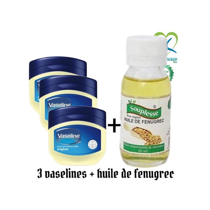 Souplesse Huile De Fenugrec + 3 Vaselines 50ml - Prix pas cher