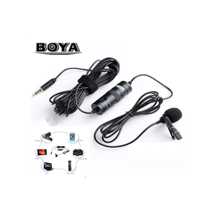 BOYA BY-M1 Microphone à condensateur à électret de 3,5 mm avec