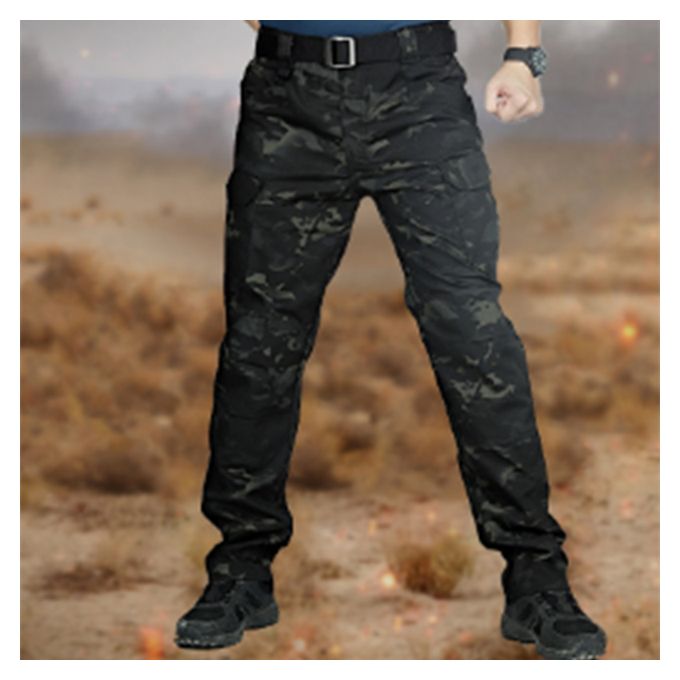 Fashion Pantalon Cargo Tactique De L'armée Pour Hommes, Imperméable à Poches  Multiples-noir - Prix pas cher