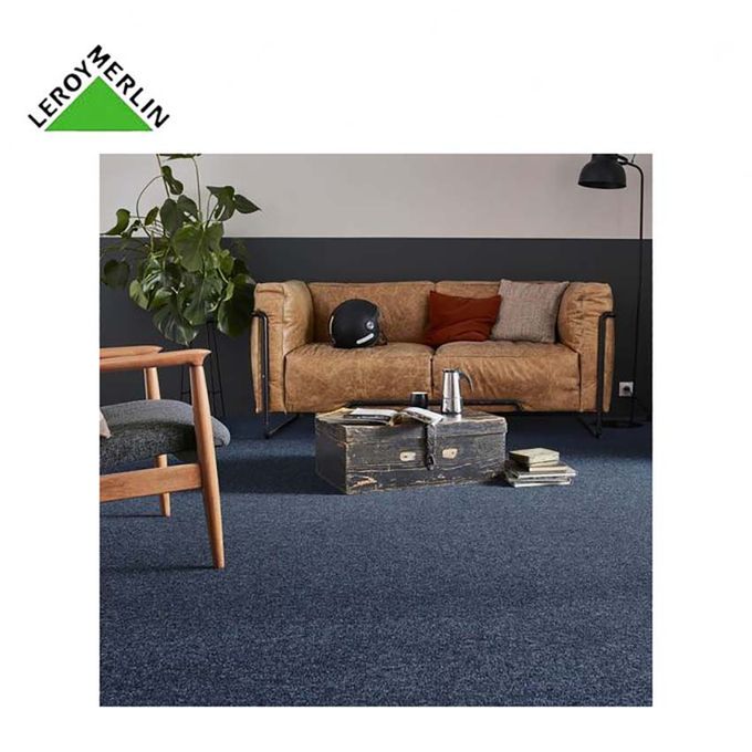 Leroy Merlin Dalle Moquette 50x50cm Diva Bleu Marine A Coller