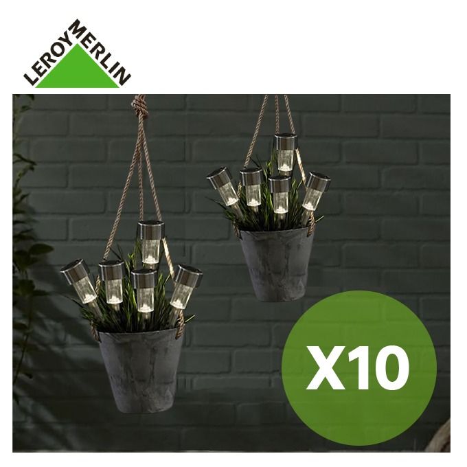 Leroy Merlin 10 Balises Bornes Solaire Led Tobago Noir H 32 Cm 8h A Piquer Dans Votre Jardin Prix Pas Cher Jumia Ci