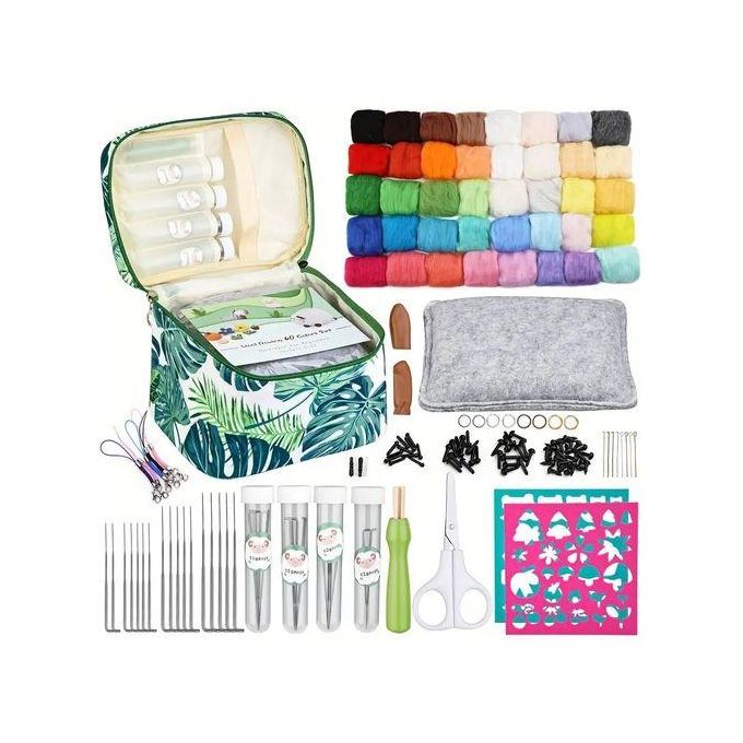 Kit Feutrage à L'aiguille Xuanxi Pour Débutants - Laine Feutrée, Outils De Base, Création Poupées Noël - Environ 11,5 Cm, 7 Styles Au Choix