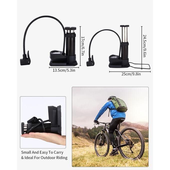 Pompe à Pied Portable Pour Vélo Letton - Compatible Presta Et Schrader, 120 PSI, Avec Aiguille Multifonction