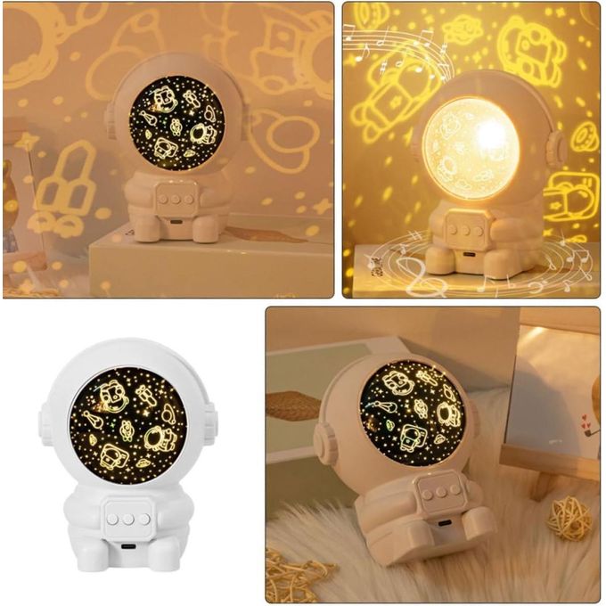 Astronaute Projecteur Galaxy - Veilleuse LED Ciel étoilé - Avec Télécommande - Blanc
