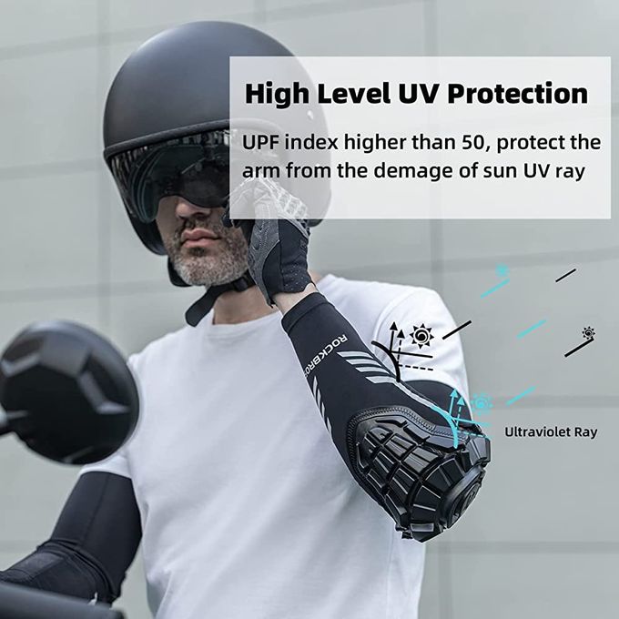 Coudières de Moto Anti-collision, bloc de bras de protection UV, manchon de  main très élastique, respirant, manchon de bras froid, équipement de Moto  pour hommes - AliExpress