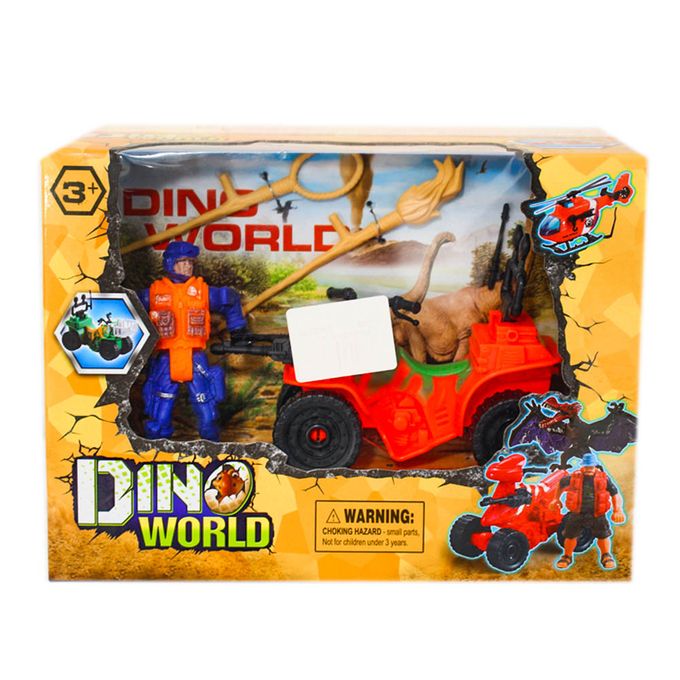 product_image_name-TOY LAND-Figurine Explorateur   Dinosaure   Moto Cross - 3 Ans  - Orange/Bleu - CADEAU DE NOEL-1