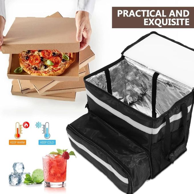 Sac à Dos Isolé 50L Pour Livraison Nourriture - Sac Pizza Uber Eats Étanche Extensible Avec Papier Aluminium