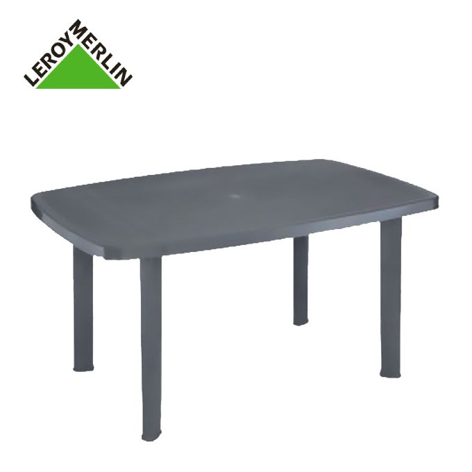 Leroy Merlin Table Gris Anthracite Rectangulaire En Plastique