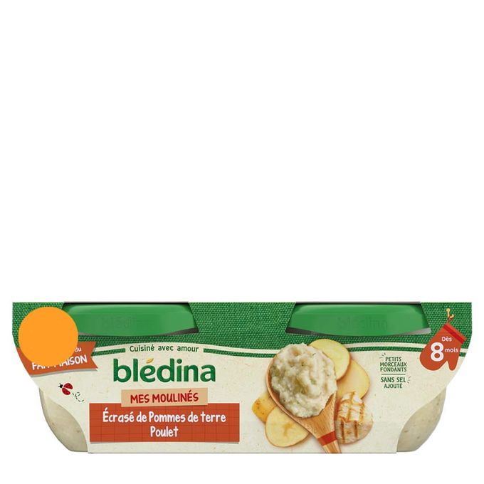 blédina Idées De Maman Pommes Terres / Poulet Dès 8 Mois 2X200G - Prix pas  cher