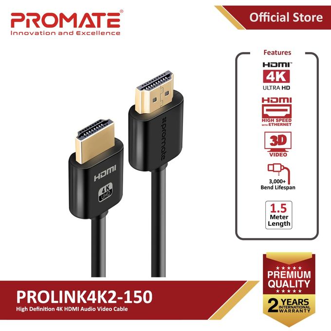 Câble HDMI PROMATE ProLink4K2-500 Universel UltraHD 4K, Connecteur