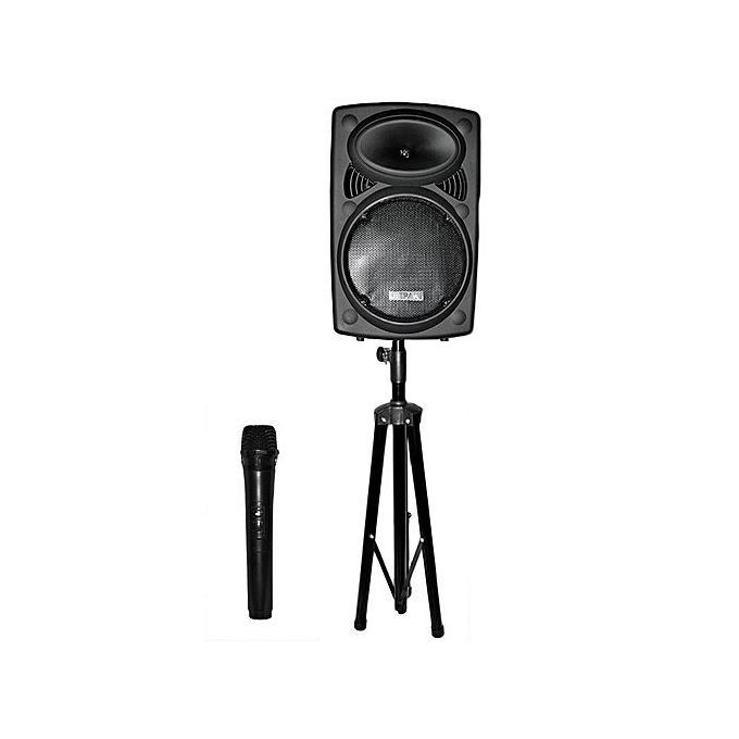 Jiepak Baffle Professionel Bluetooth Sans Fil - Avec 2 Micro- Noir - Prix  pas cher