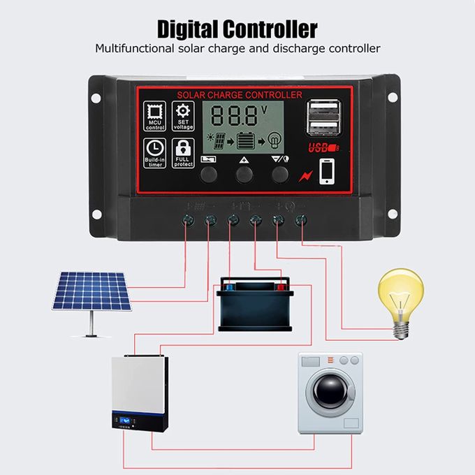 Durable Contrôleur Pas Bas Réglable Voltage Chargeur Batterie Contrôleur