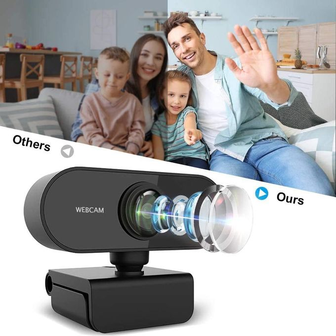Webcam Hd 1080p Avec Micro, Audio Bidirectionnel Rotatif Pour Pc, Ordinateur  De Bureau, Webcam Vidéo Enregistrement Mini Usb 2.0, 1920 * 1080p,  Microphone Intégré, Mode en ligne