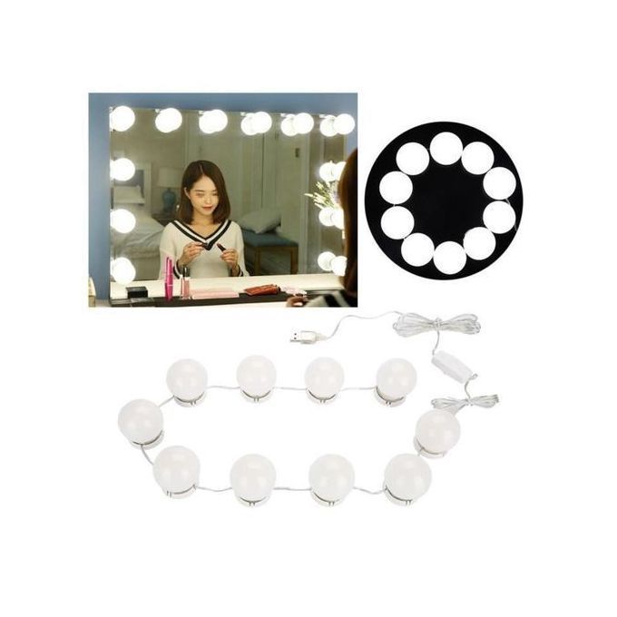 Kit de lumières de miroir de courtoisie de style de lampe de mur LED avec  la lumière dimmable 10 ampoules pour la table de maquillage réglée dans