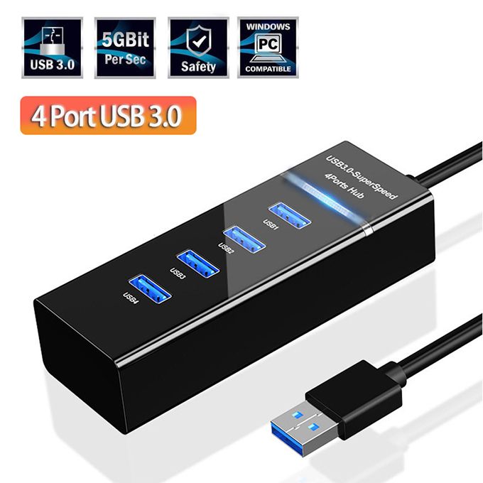 Hub Usb 3.0 à 5 ports avec extension de port multi usb haute vitesse pour PC  Windows