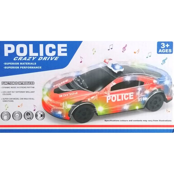 Voiture de Police universelle à 5 portes, musique lumineuse électrique,  cadeaux pour enfants, jouets lumineux